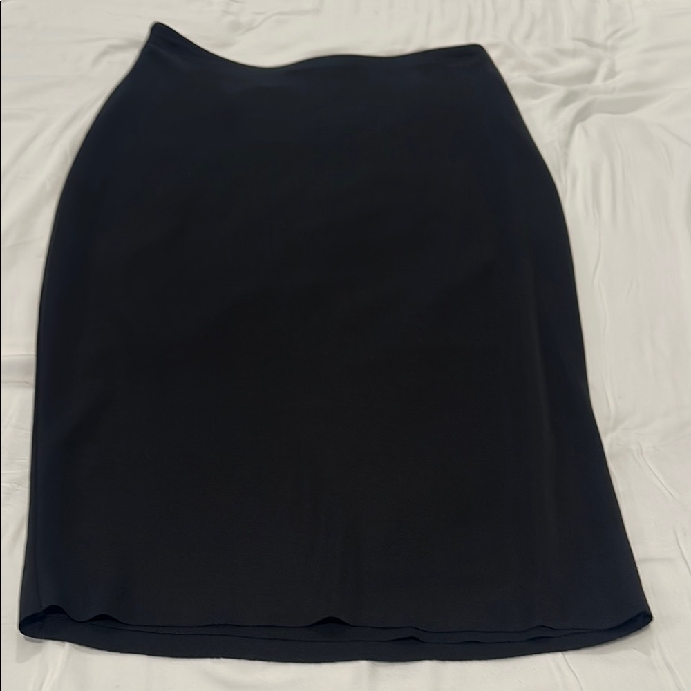 Elegant Black Straight Fitted Women's Skirt